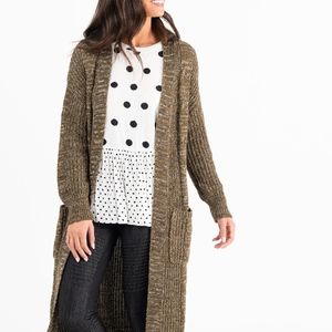 Knit Duster in OLIVE